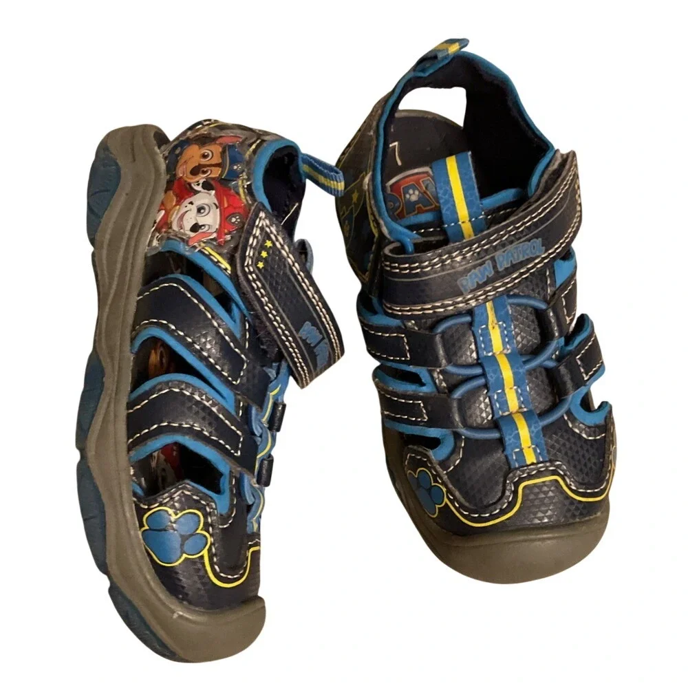 Paw Patrol Toddler Boys Blue Fisherman Sandals Chase Marshall Size‎ 7